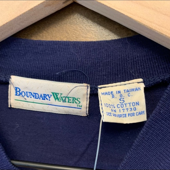 Vintage Boundary Waters striped tshirt Size Small 100% Cotton 1987 Dayton Hudson - Picture 5 of 8